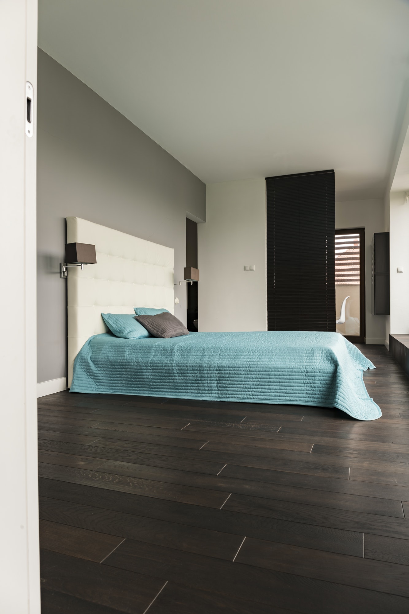 Bedroom With Wooden Floor